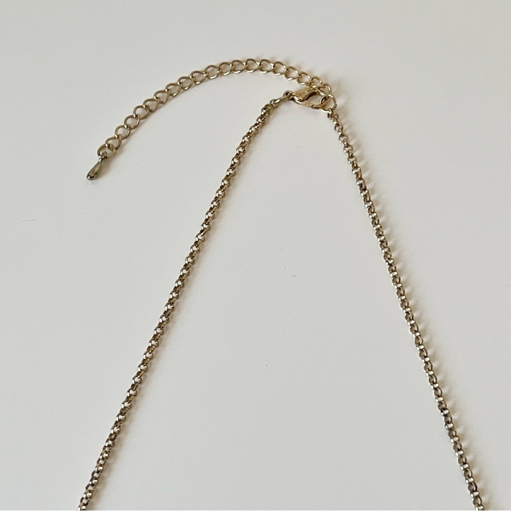 Gold Rhinestone Bib Necklace - Picture 5 of 9